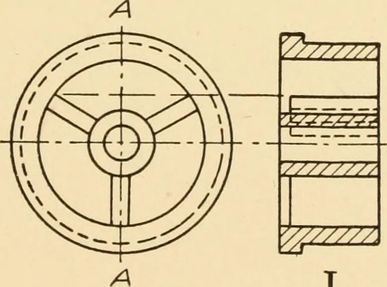 An illustration from Machine drawing; a text and problem book for technical students and draftsmen, 1921, leaf 62