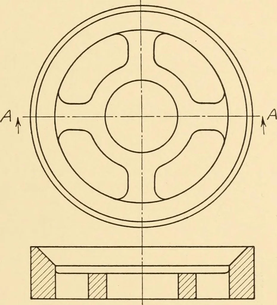 An illustration from Machine drawing; a text and problem book for technical students and draftsmen, 1921, leaf 62