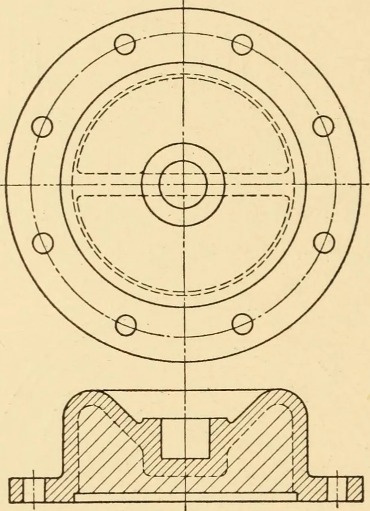An illustration from Machine drawing; a text and problem book for technical students and draftsmen, 1921, leaf 63