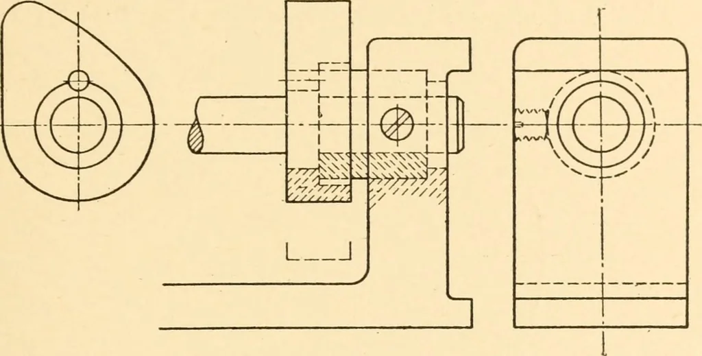 An illustration from Machine drawing; a text and problem book for technical students and draftsmen, 1921, leaf 64