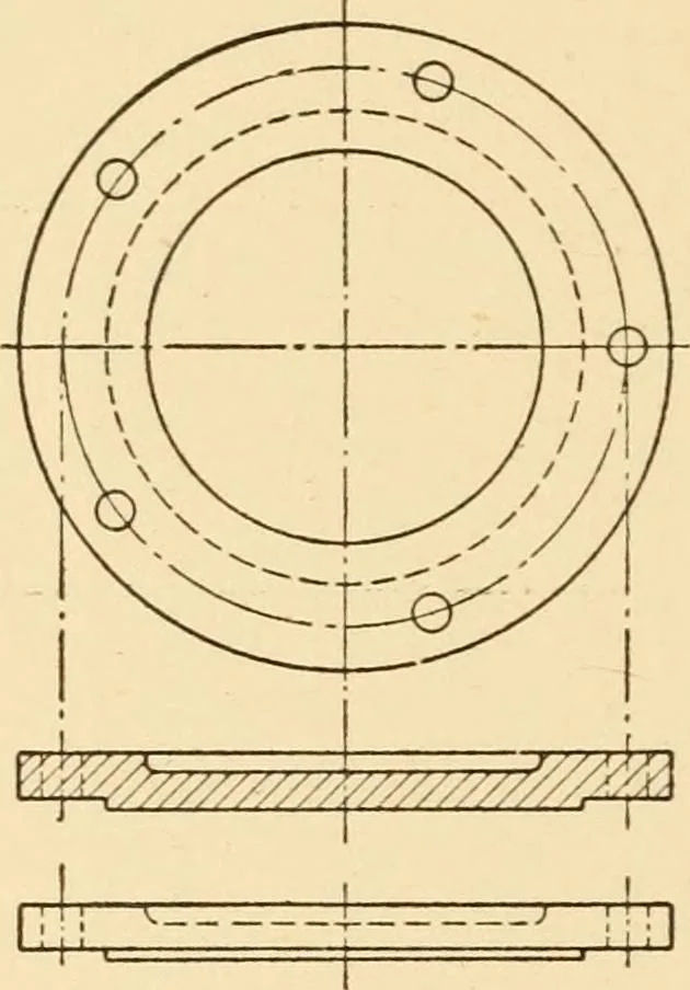 An illustration from Machine drawing; a text and problem book for technical students and draftsmen, 1921, leaf 67