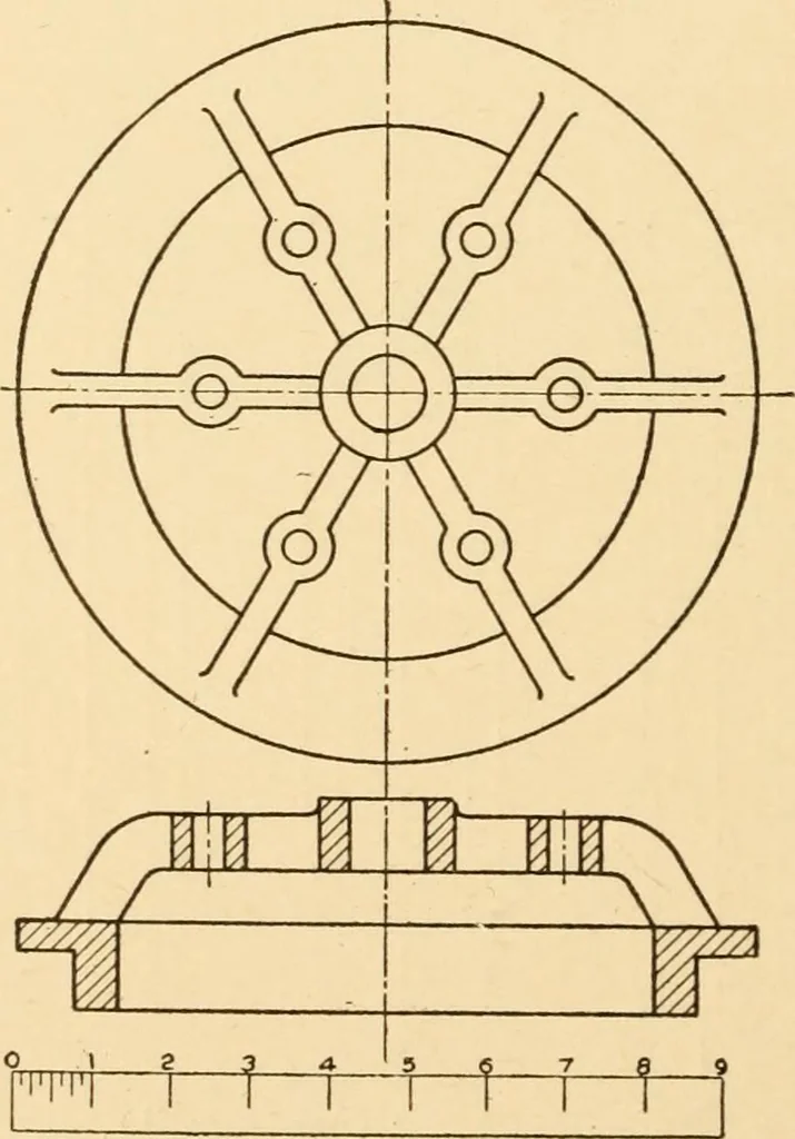 An illustration from Machine drawing; a text and problem book for technical students and draftsmen, 1921, leaf 67