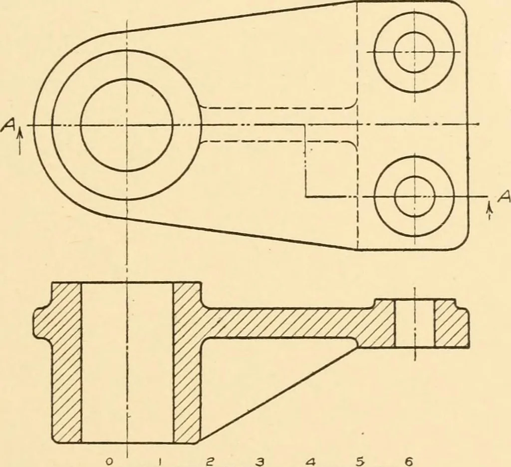 An illustration from Machine drawing; a text and problem book for technical students and draftsmen, 1921, leaf 68
