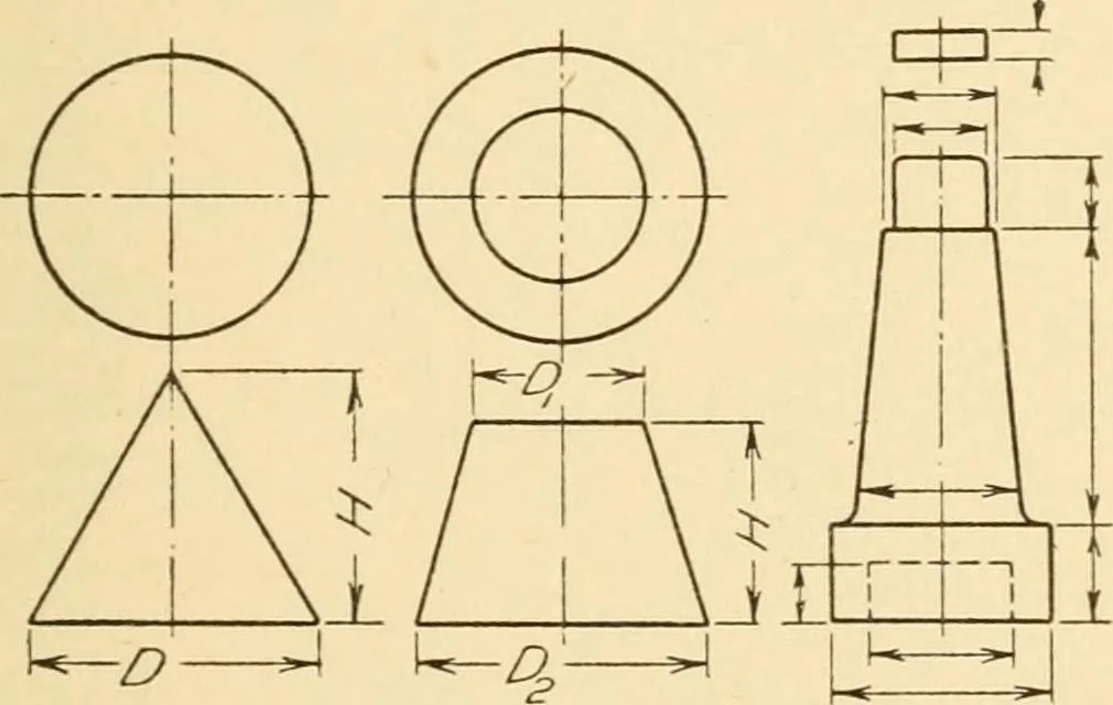 An illustration from Machine drawing; a text and problem book for technical students and draftsmen, 1921, leaf 72