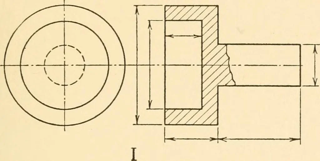 An illustration from Machine drawing; a text and problem book for technical students and draftsmen, 1921, leaf 74