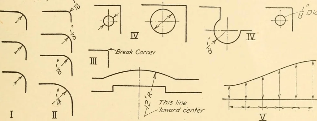An illustration from Machine drawing; a text and problem book for technical students and draftsmen, 1921, leaf 76