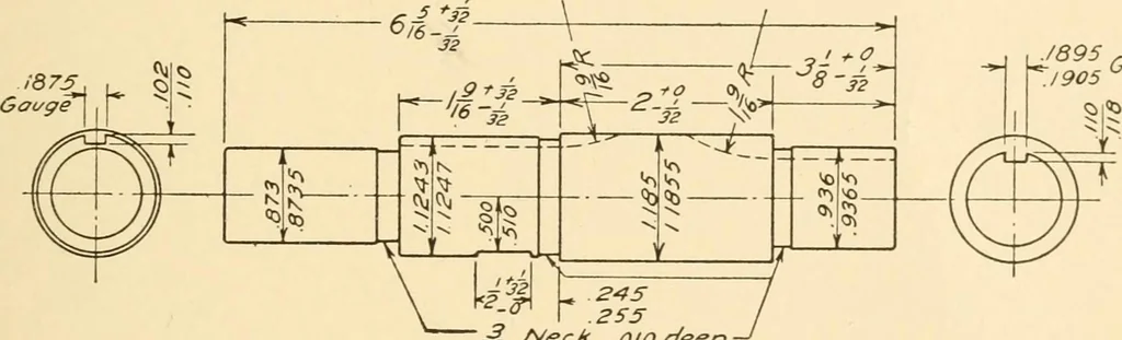 An illustration from Machine drawing; a text and problem book for technical students and draftsmen, 1921, leaf 78