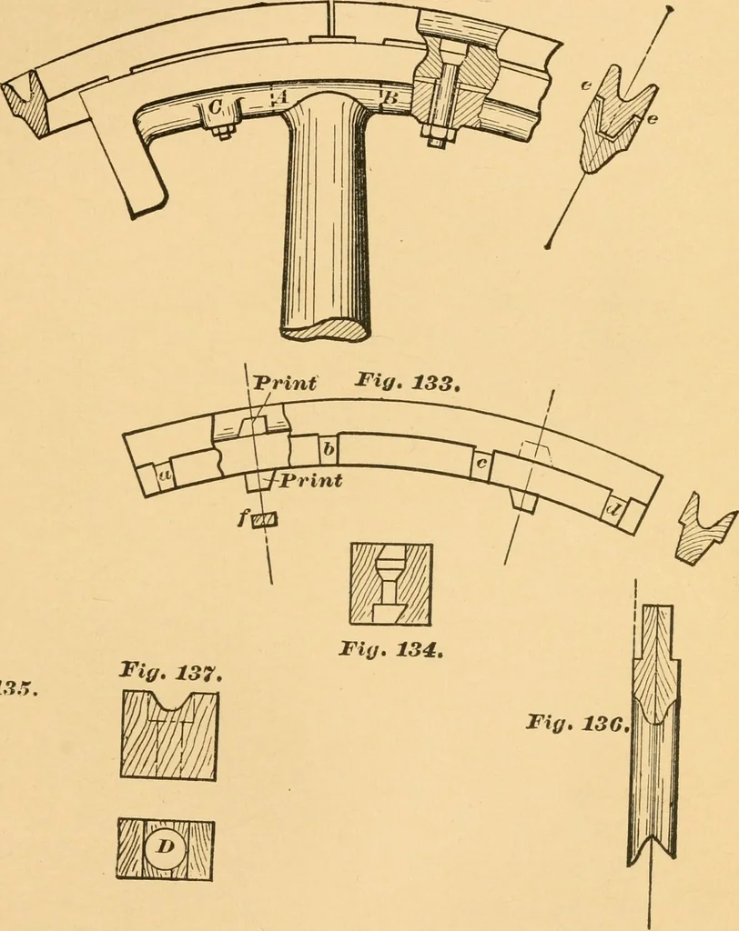 An illustration from Machinery pattern making, 1894, leaf 116
