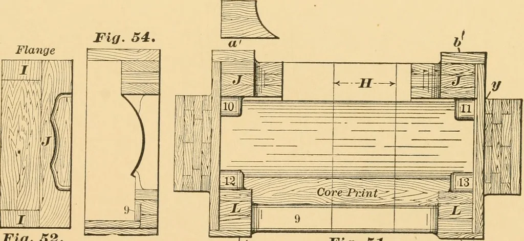 An illustration from Machinery pattern making, 1894, leaf 58