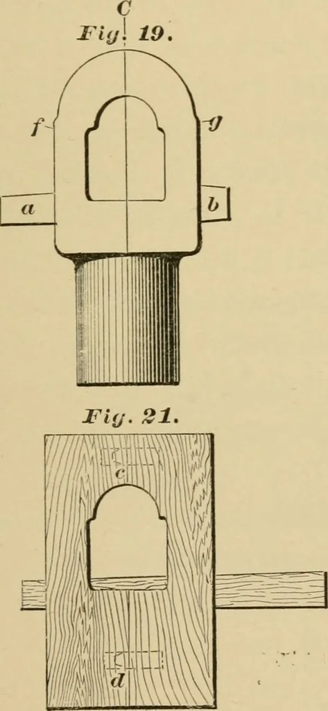 An illustration from Machinery pattern making, 1892, leaf 40