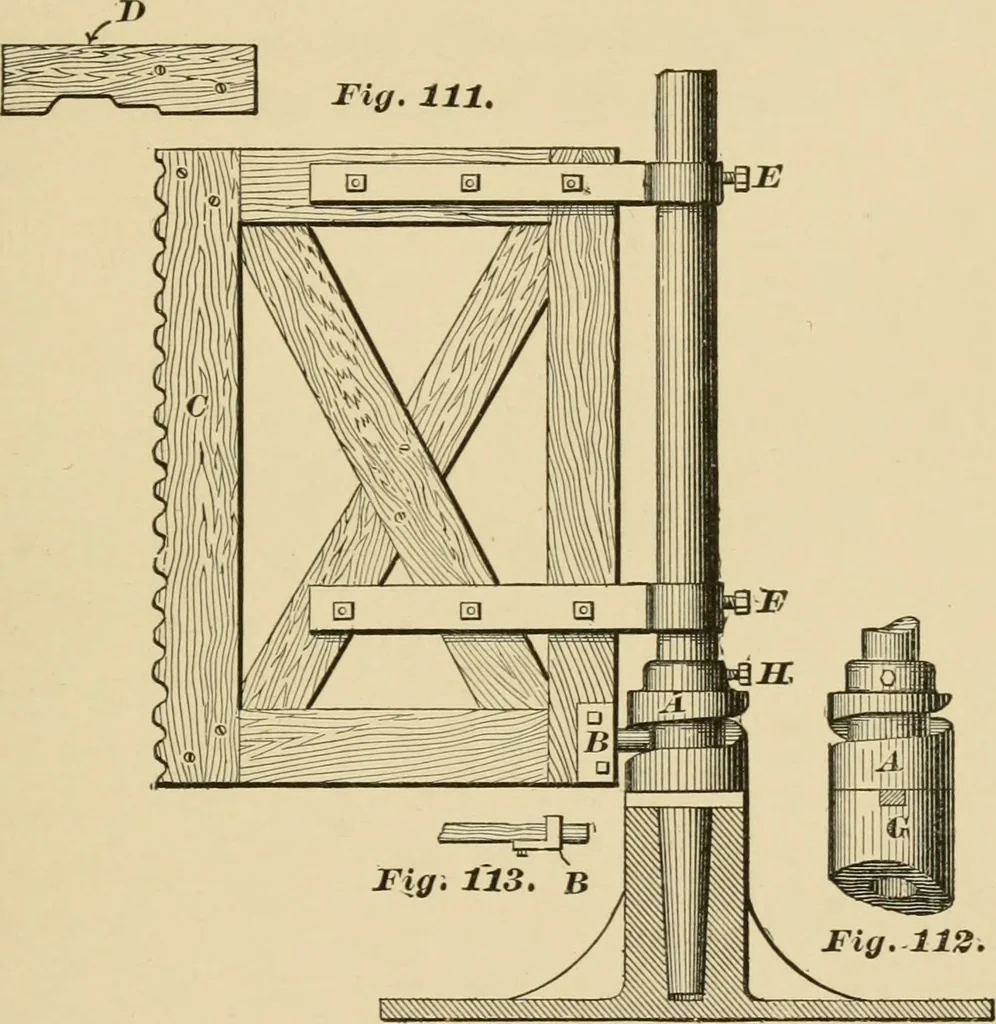 An illustration from Machinery pattern making, 1892, leaf 84