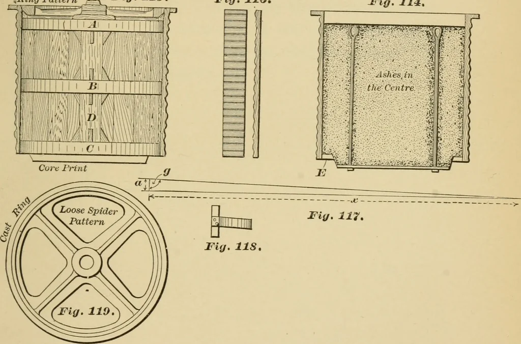 An illustration from Machinery pattern making, 1892, leaf 88