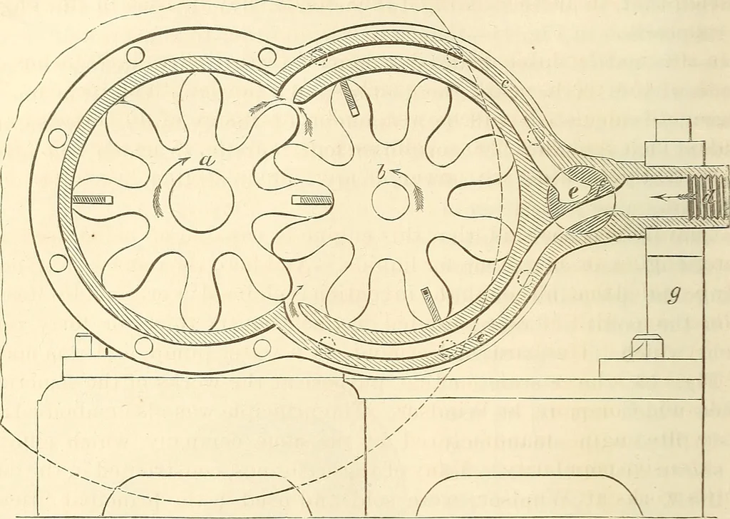 An illustration from Machinery and processes of the industrial arts, and apparatus of the exact sciences, 1869, leaf 103