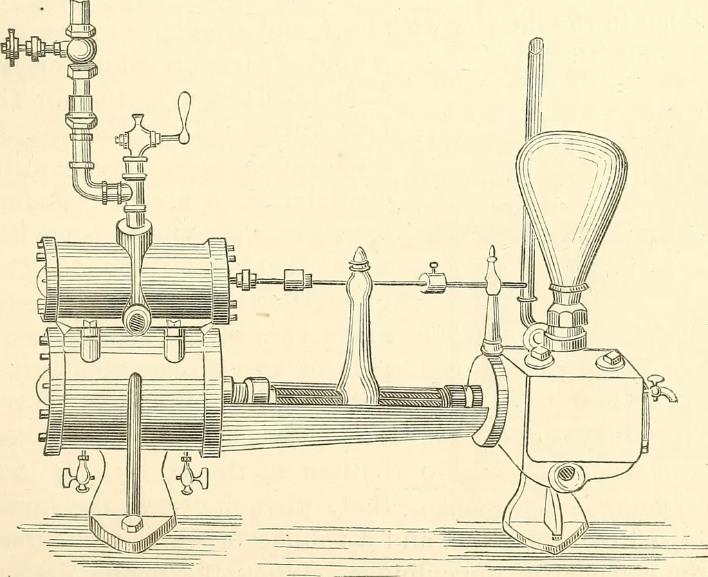 An illustration from Machinery and processes of the industrial arts, and apparatus of the exact sciences, 1869, leaf 186