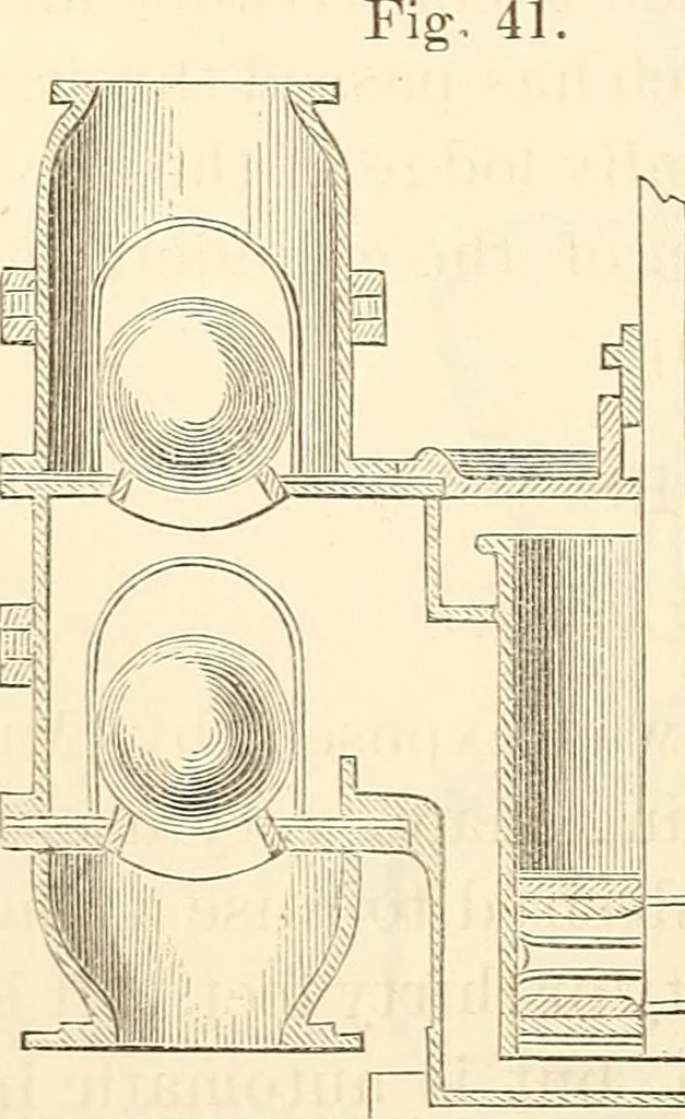 An illustration from Machinery and processes of the industrial arts, and apparatus of the exact sciences, 1869, leaf 187