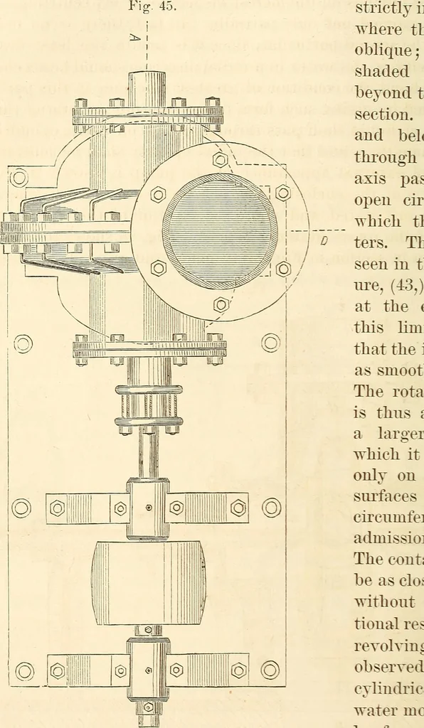 An illustration from Machinery and processes of the industrial arts, and apparatus of the exact sciences, 1869, leaf 195