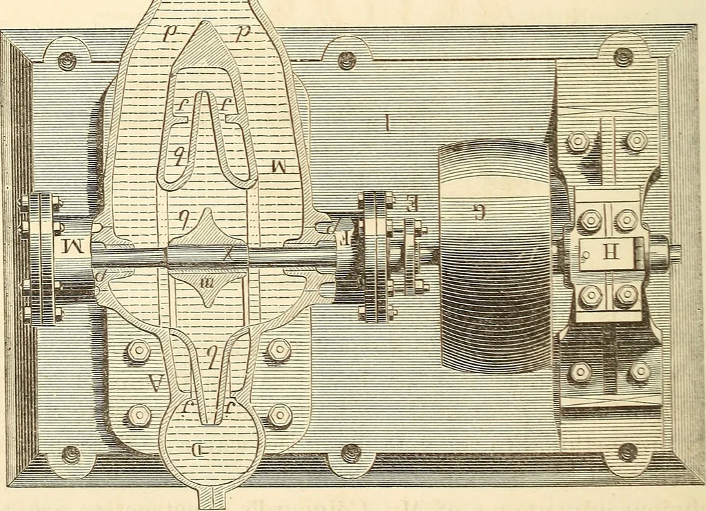 An illustration from Machinery and processes of the industrial arts, and apparatus of the exact sciences, 1869, leaf 201