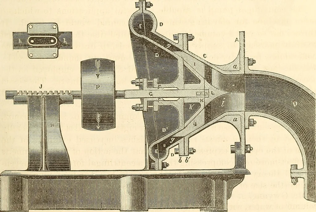 An illustration from Machinery and processes of the industrial arts, and apparatus of the exact sciences, 1869, leaf 204