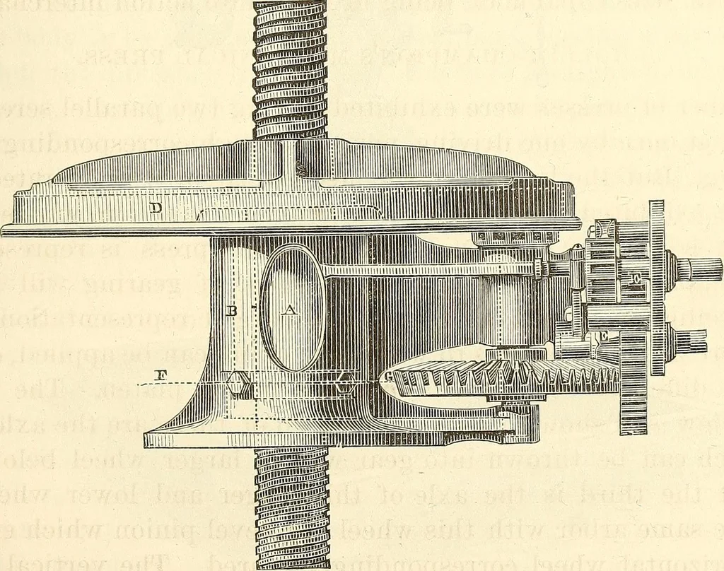 An illustration from Machinery and processes of the industrial arts, and apparatus of the exact sciences, 1869, leaf 232
