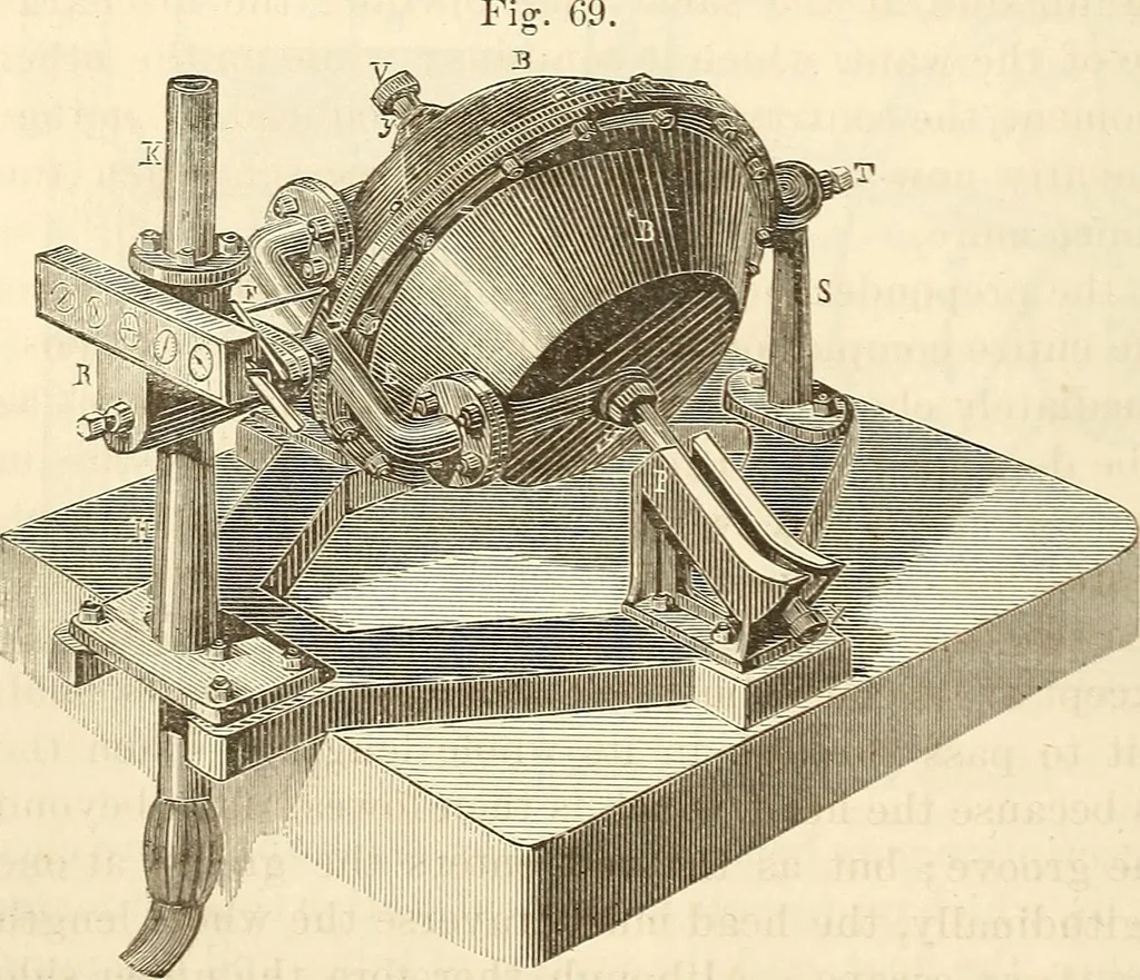 An illustration from Machinery and processes of the industrial arts, and apparatus of the exact sciences, 1869, leaf 239