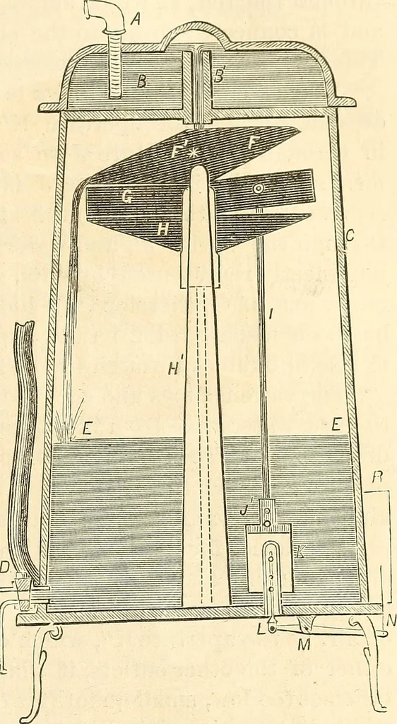 An illustration from Machinery and processes of the industrial arts, and apparatus of the exact sciences, 1869, leaf 244