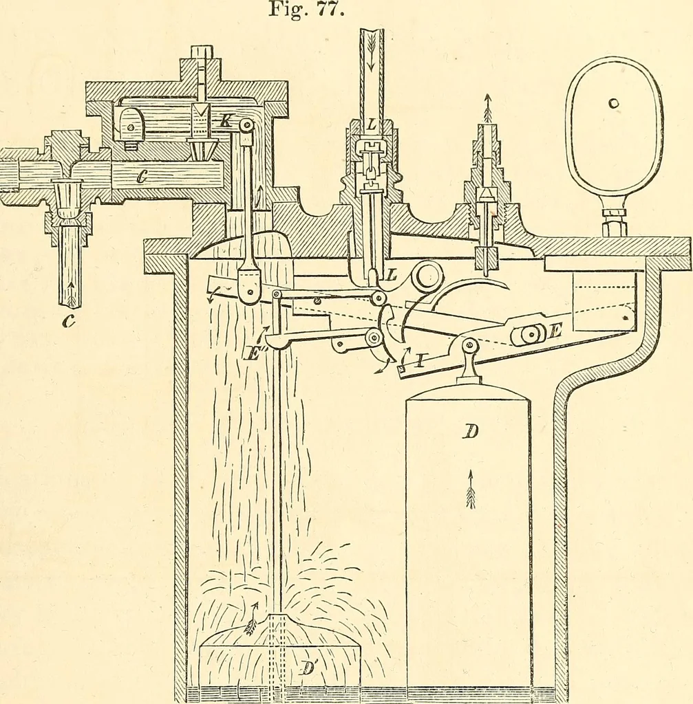 An illustration from Machinery and processes of the industrial arts, and apparatus of the exact sciences, 1869, leaf 252