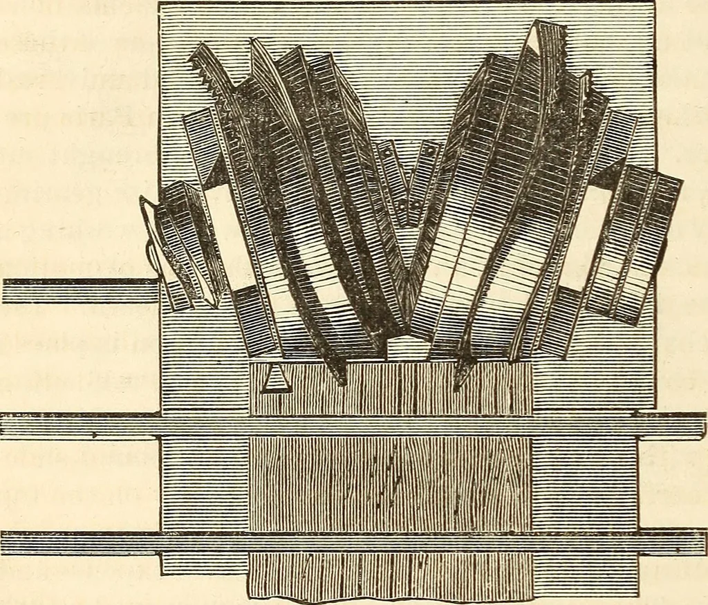 An illustration from Machinery and processes of the industrial arts, and apparatus of the exact sciences, 1869, leaf 257