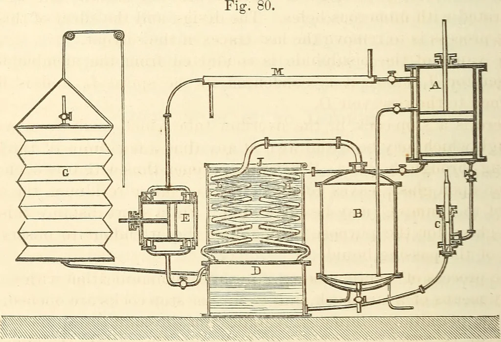 An illustration from Machinery and processes of the industrial arts, and apparatus of the exact sciences, 1869, leaf 335
