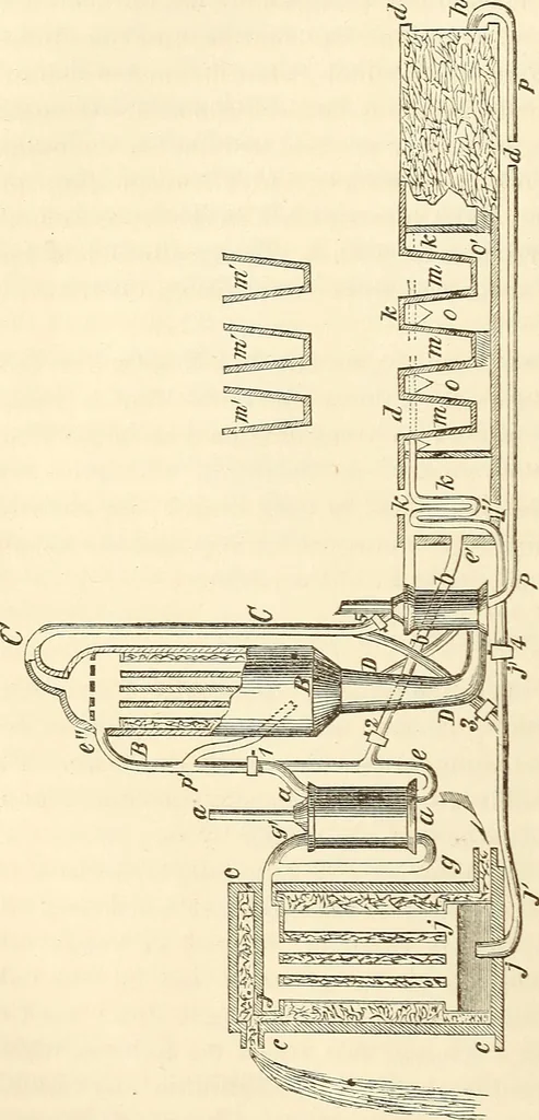 An illustration from Machinery and processes of the industrial arts, and apparatus of the exact sciences, 1869, leaf 413
