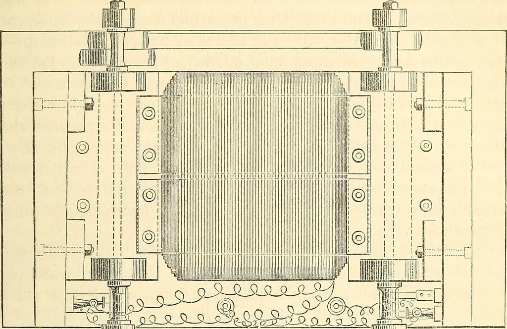 An illustration from Machinery and processes of the industrial arts, and apparatus of the exact sciences, 1869, leaf 444