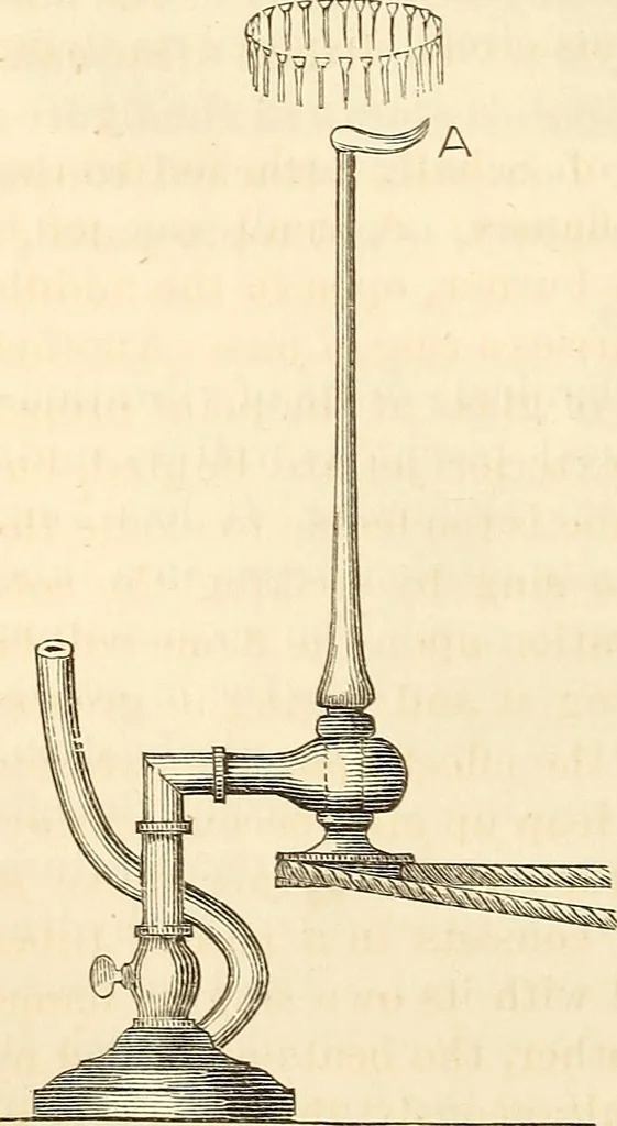 An illustration from Machinery and processes of the industrial arts, and apparatus of the exact sciences, 1869, leaf 527