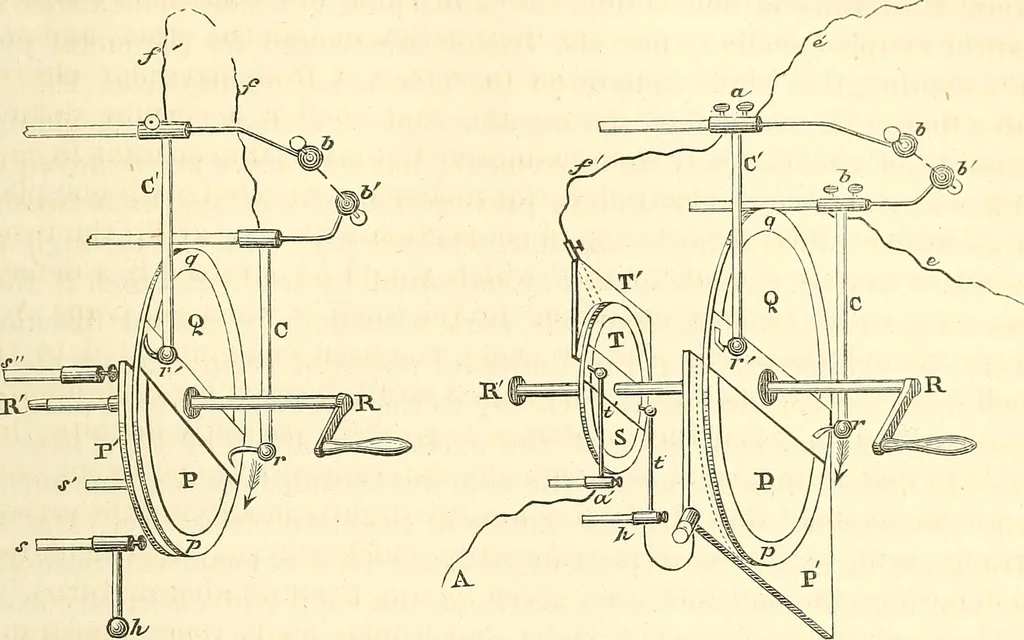 An illustration from Machinery and processes of the industrial arts, and apparatus of the exact sciences, 1869, leaf 566