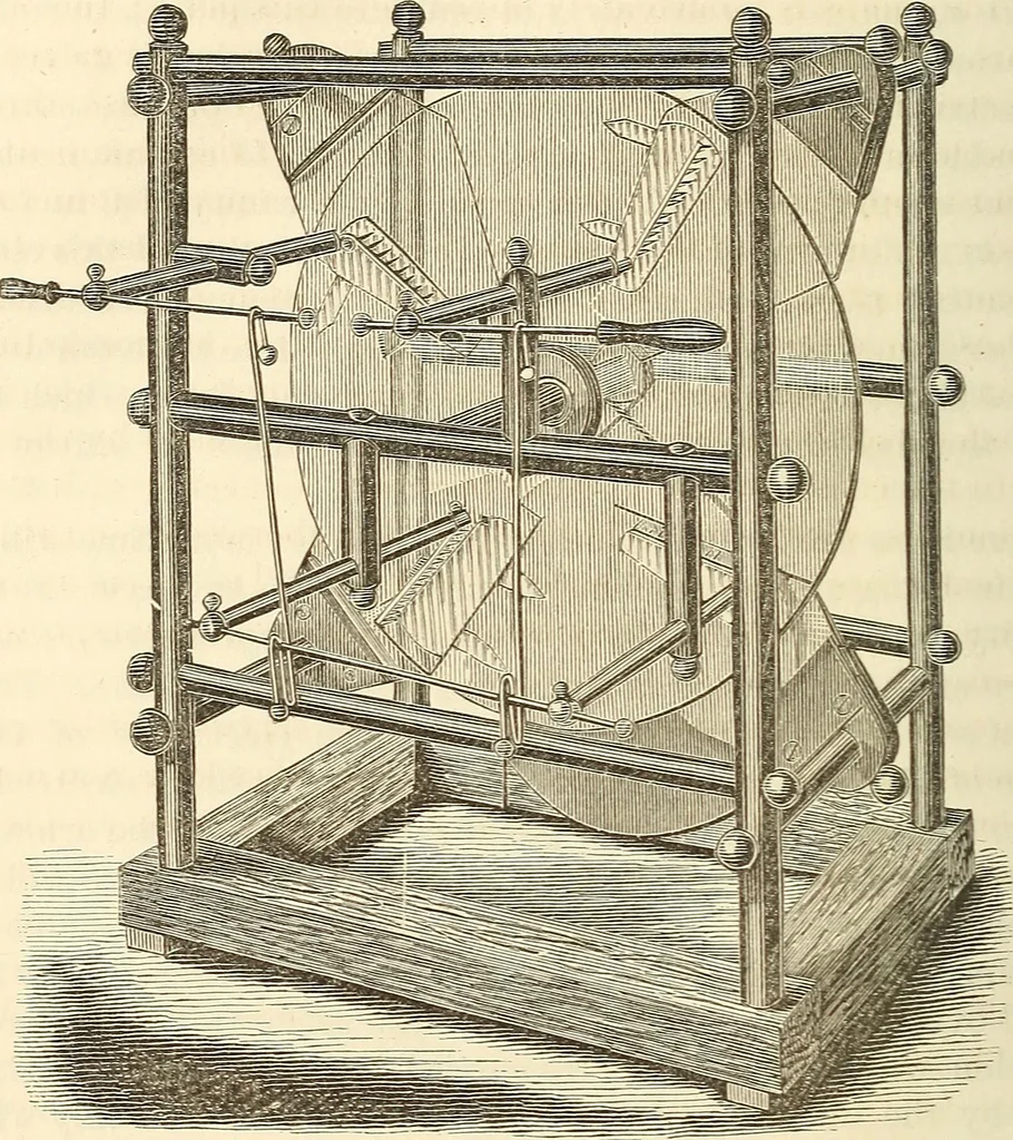 An illustration from Machinery and processes of the industrial arts, and apparatus of the exact sciences, 1869, leaf 571