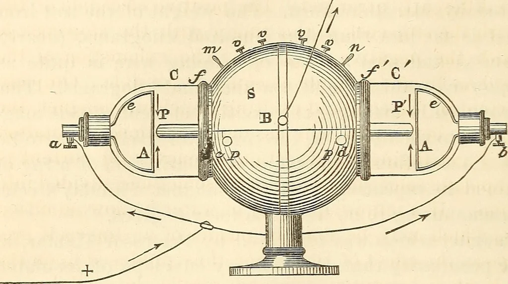 An illustration from Machinery and processes of the industrial arts, and apparatus of the exact sciences, 1869, leaf 579