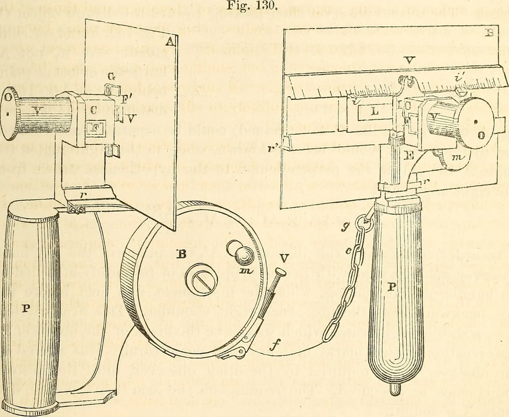 An illustration from Machinery and processes of the industrial arts, and apparatus of the exact sciences, 1869, leaf 606