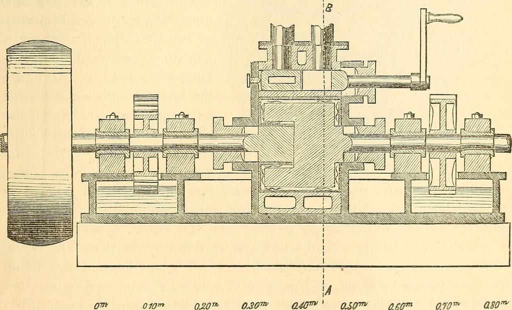 An illustration from Machinery and processes of the industrial arts, and apparatus of the exact sciences, 1869, leaf 666