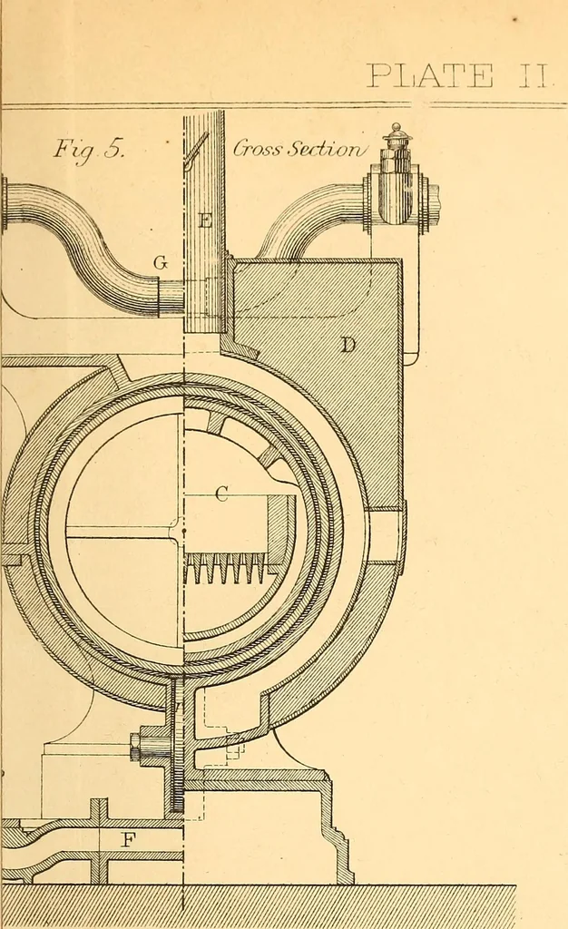 An illustration from Machinery and processes of the industrial arts, and apparatus of the exact sciences, 1869, leaf 674