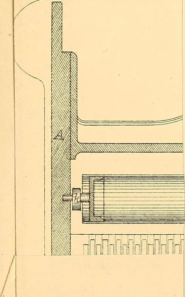 An illustration from Machinery and processes of the industrial arts, and apparatus of the exact sciences, 1869, leaf 694