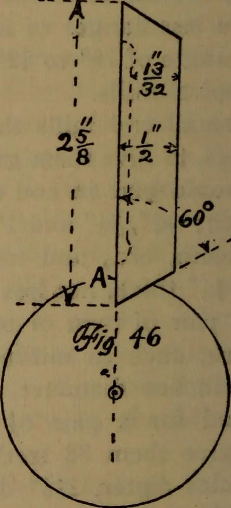 An illustration from The machinist and tool maker's instructor, containing an easy method of calculating and laying out difficult work in the machine shop .., 1896, leaf 187