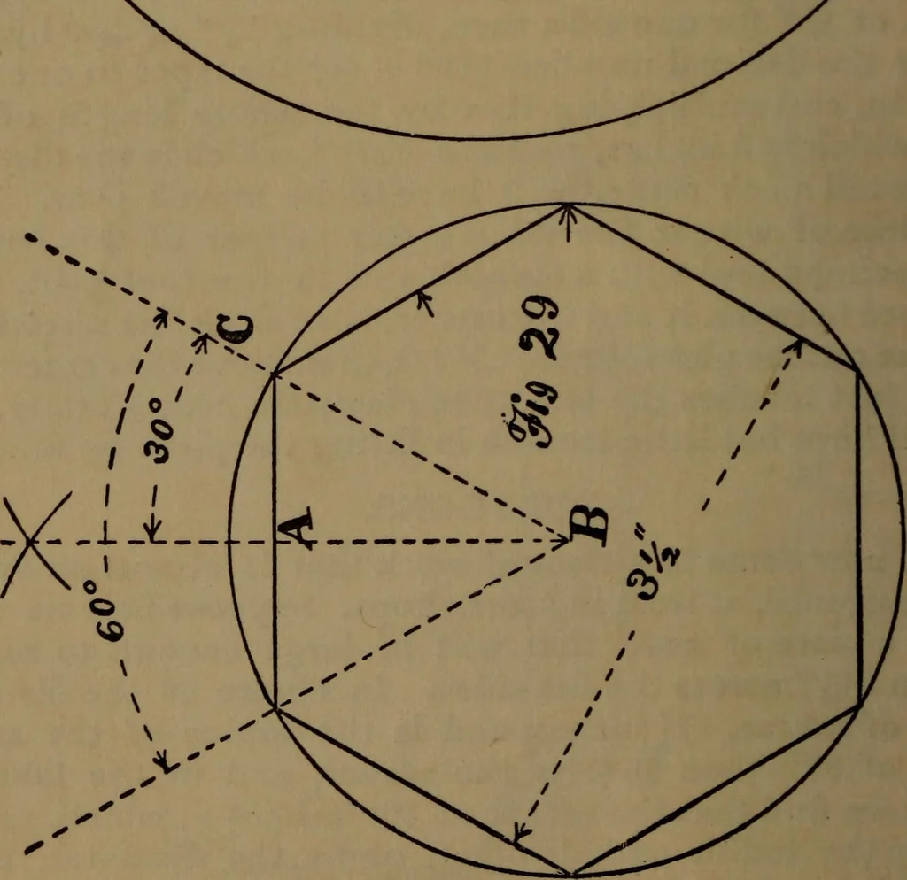 An illustration from The machinist and tool maker's instructor, containing an easy method of calculating and laying out difficult work in the machine shop .., 1896, leaf 43