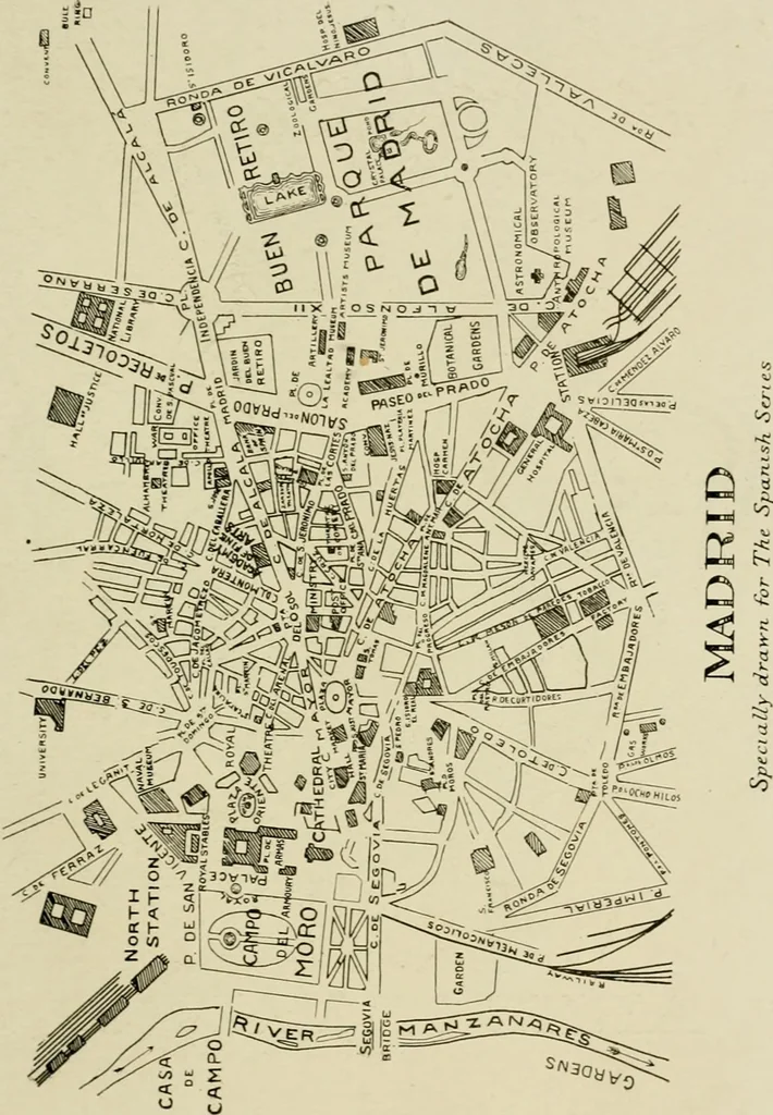 An illustration from Madrid : an historical description and handbook of the Spanish Capital, 1909, leaf 200