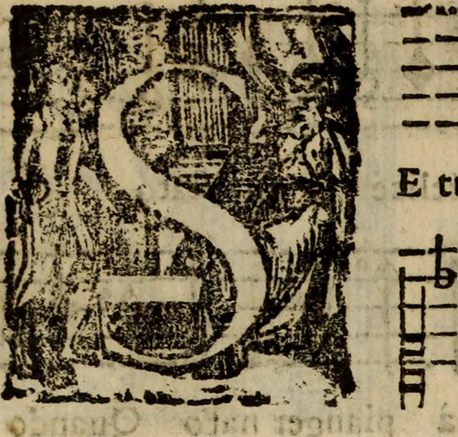 An illustration from Madrigali ... a cinqve voci. Libro primo[-sesto] .., 1611, leaf 109
