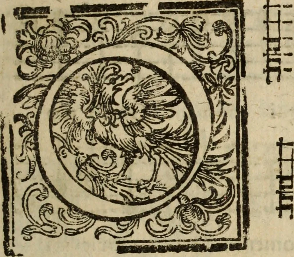 An illustration from Madrigali ... a cinqve voci. Libro primo[-sesto] .., 1611, leaf 14