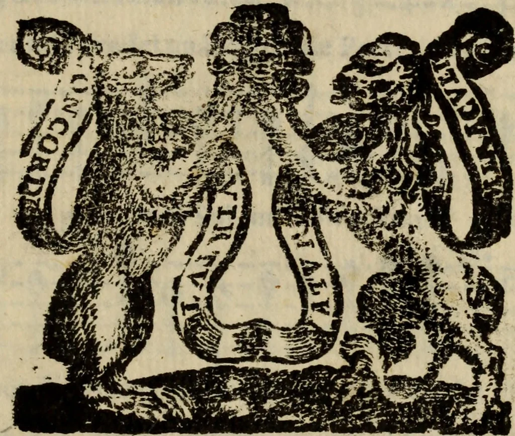 An illustration from Madrigali ... a cinqve voci. Libro primo[-sesto] .., 1611, leaf 156