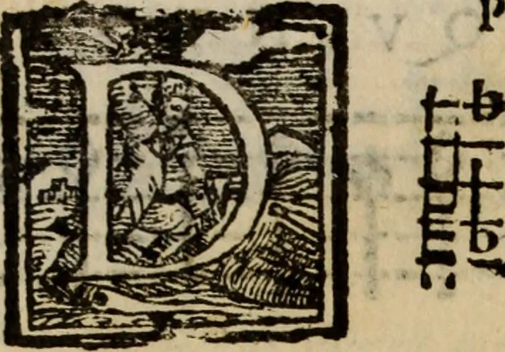 An illustration from Madrigali ... a cinqve voci. Libro primo[-sesto] .., 1611, leaf 199