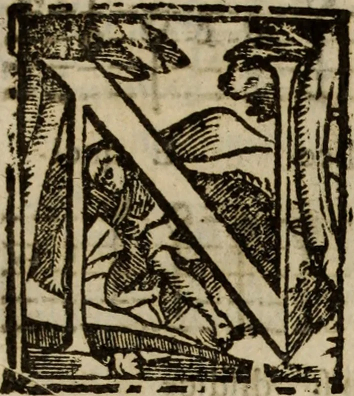 An illustration from Madrigali ... a cinqve voci. Libro primo[-sesto] .., 1611, leaf 21