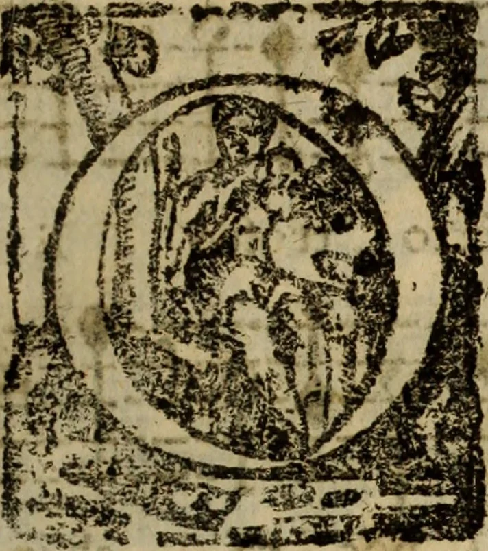 An illustration from Madrigali ... a cinqve voci. Libro primo[-sesto] .., 1611, leaf 218