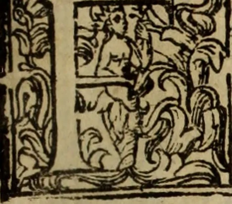 An illustration from Madrigali ... a cinqve voci. Libro primo[-sesto] .., 1611, leaf 246