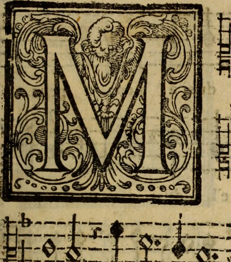 An illustration from Madrigali ... a cinqve voci. Libro primo[-sesto] .., 1611, leaf 286