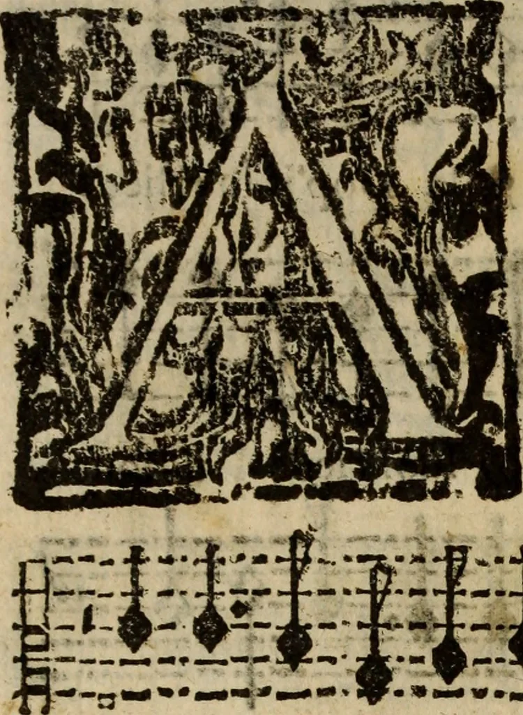 An illustration from Madrigali ... a cinqve voci. Libro primo[-sesto] .., 1611, leaf 31
